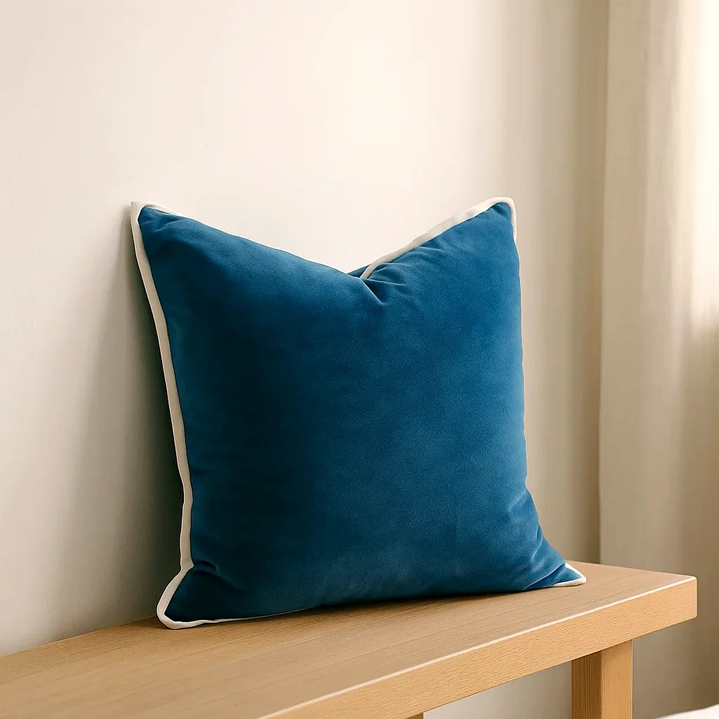 Navy Blue Velvet Cushion Cover