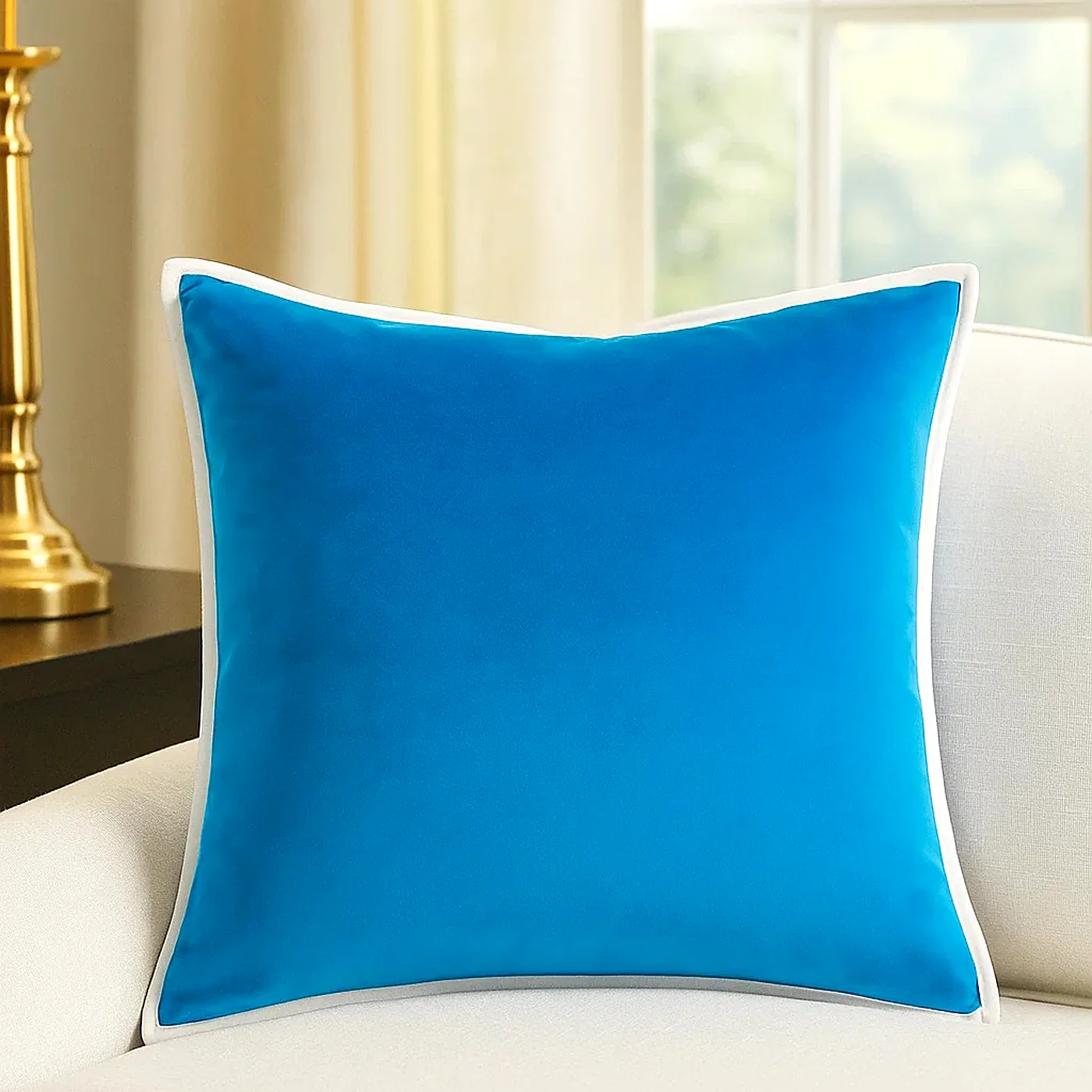 Blue Velvet Cushion Cover